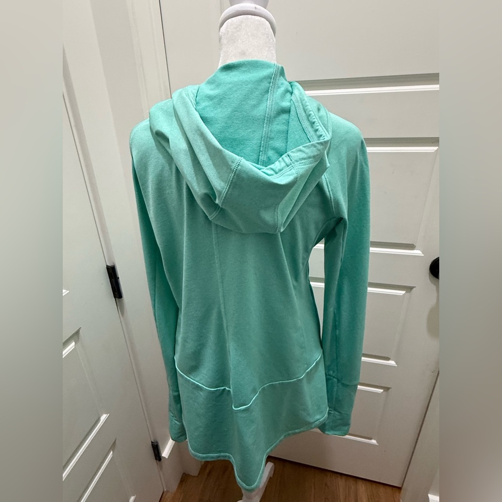 Alo. Seafoam Green Full Zip Athletic Hoodie. Size Large. - Picture 2 of 9